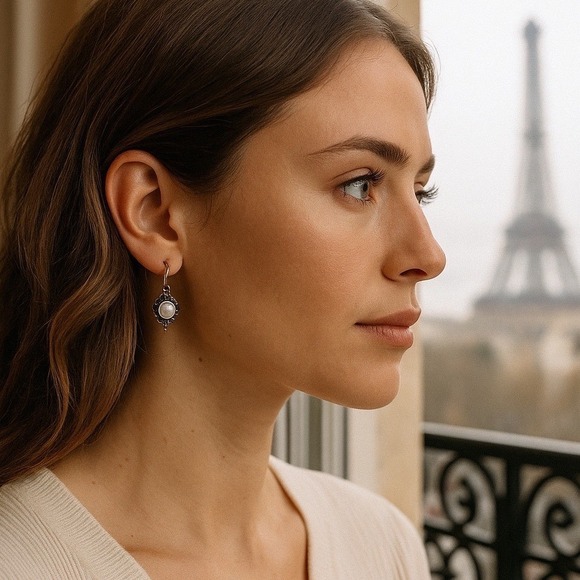 Worldmarket Jewelry - World‎ Market Freshwater Pearl Dangle Earrings Silver Tone Boho Vintage Style